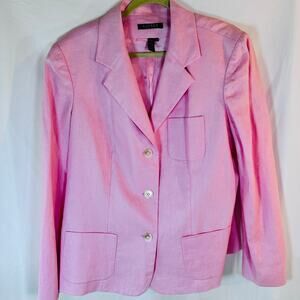 NWT Lauren Ralph Lauren 100% Linen Pink Sands 3 button closure